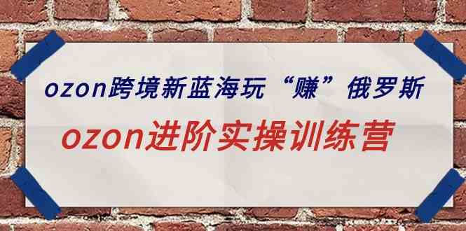 （9800期）ozon跨境新蓝海玩“赚”俄罗斯，ozon进阶实操训练营-小才子资源