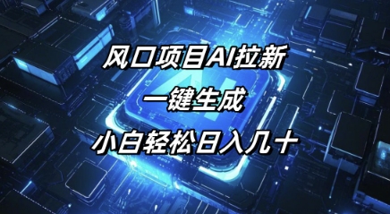 风口项目AI拉新，一键生成，小白轻松日入几十-小才子资源